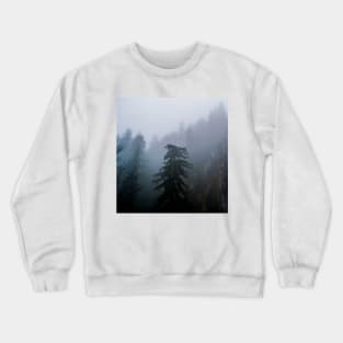 Pine Trees In A Forest Sticker Crewneck Sweatshirt